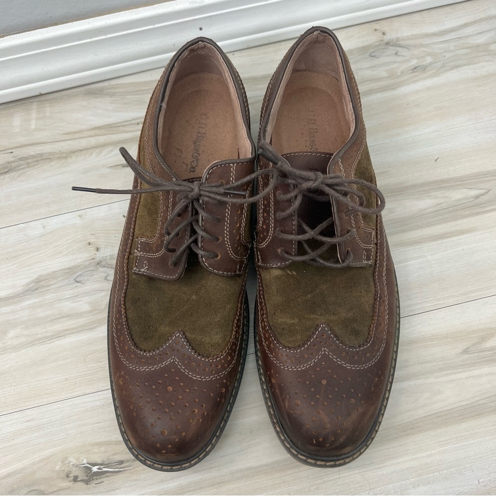 Bass Brown Oxford Leather Suede Shoes